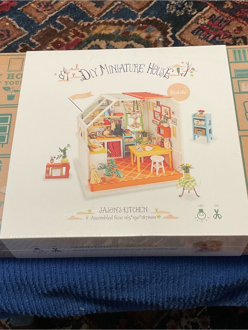DIY Miniature House - Jason's Kitchen Kit (White/Orange)
